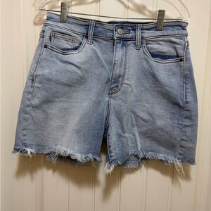 Judy Blue Light Blue Frayed Jean Shorts